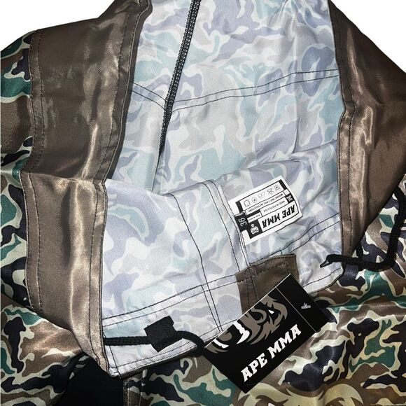 Men's Camouflage Athletic Shorts - Green and Brown - Picture 10 of 15